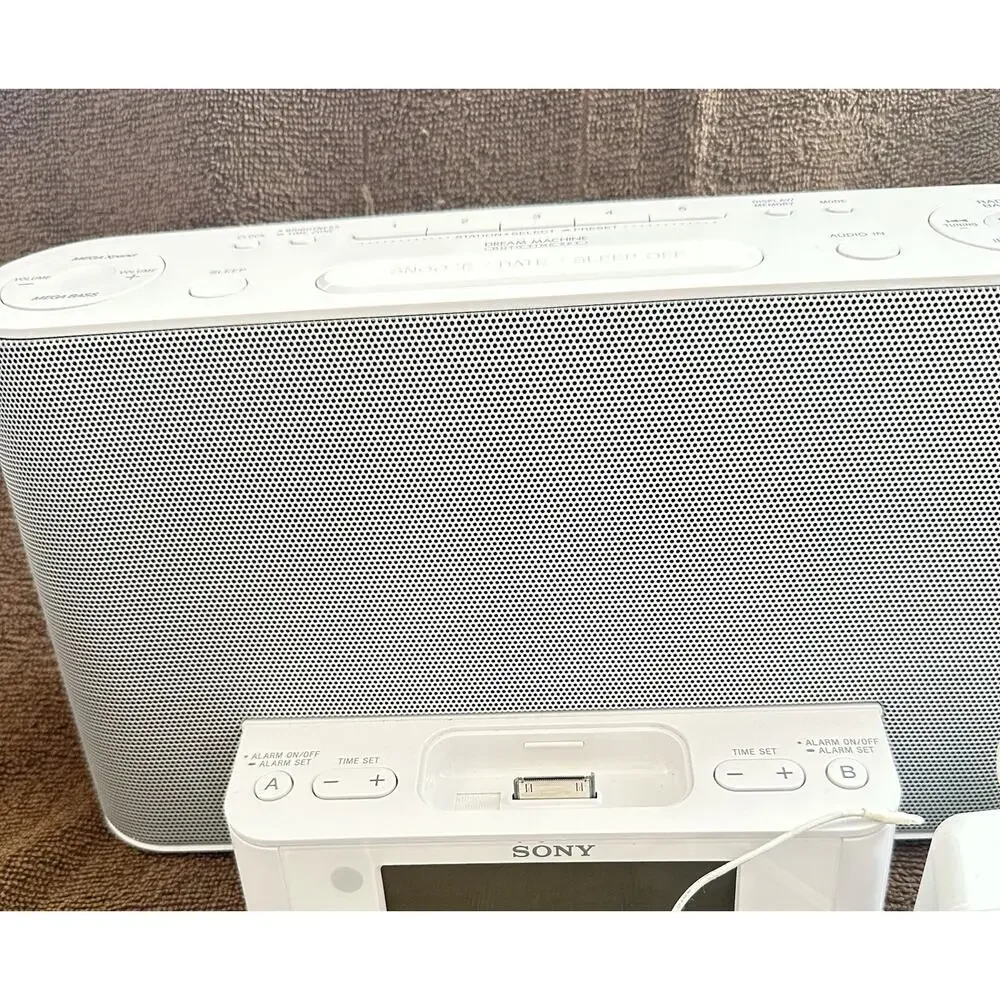 Sony Model ICF-CS10iP iPod Docking Station with Am/Fm Clock Radio & Cable